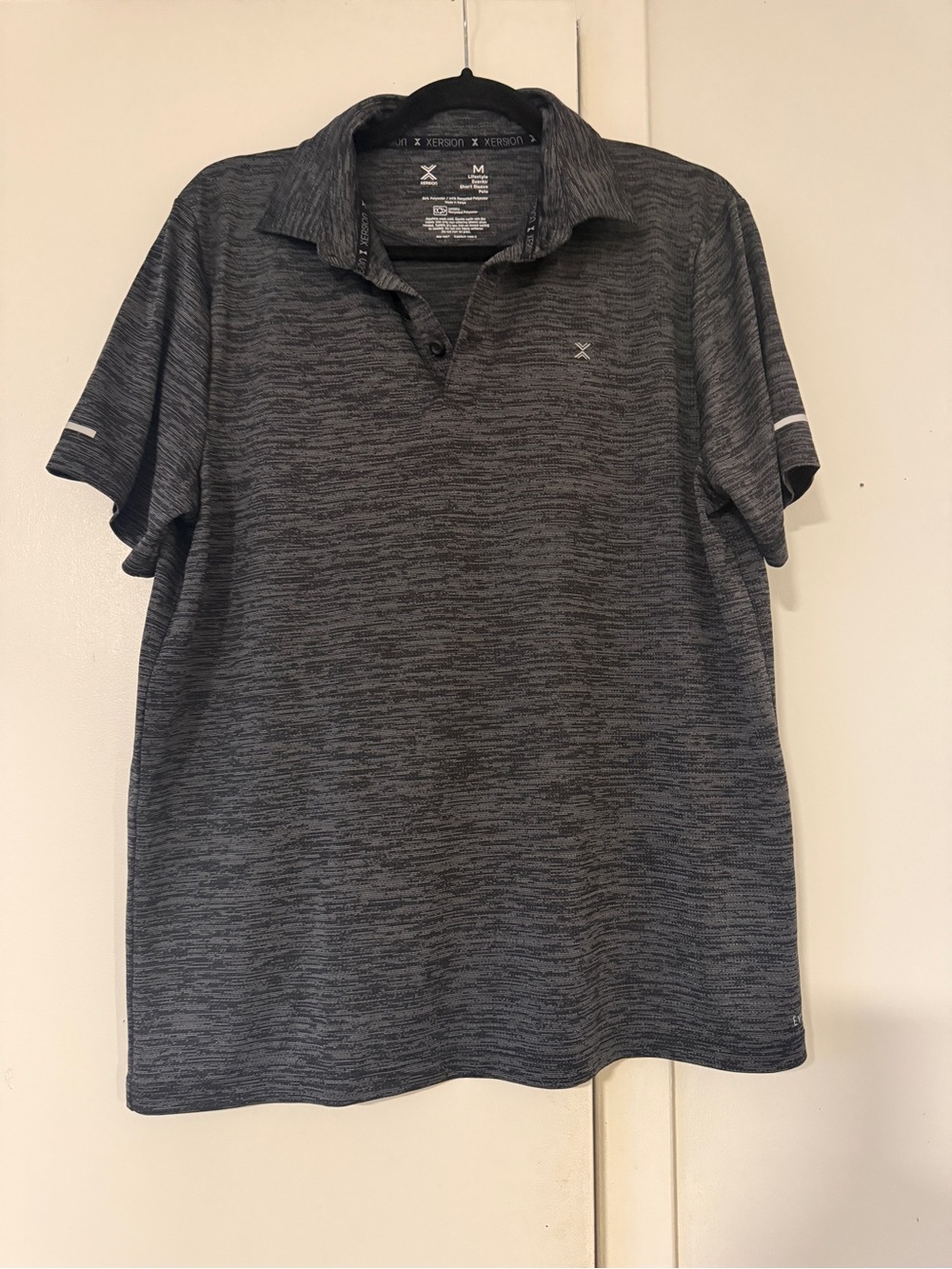 Xersion Men's Heather Charcoal Polo Shirt